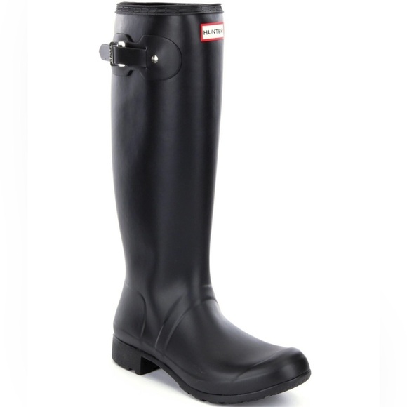 Hunter Women's Original Matte Tour Buckle Strap Rain Boots - Picture 1 of 11